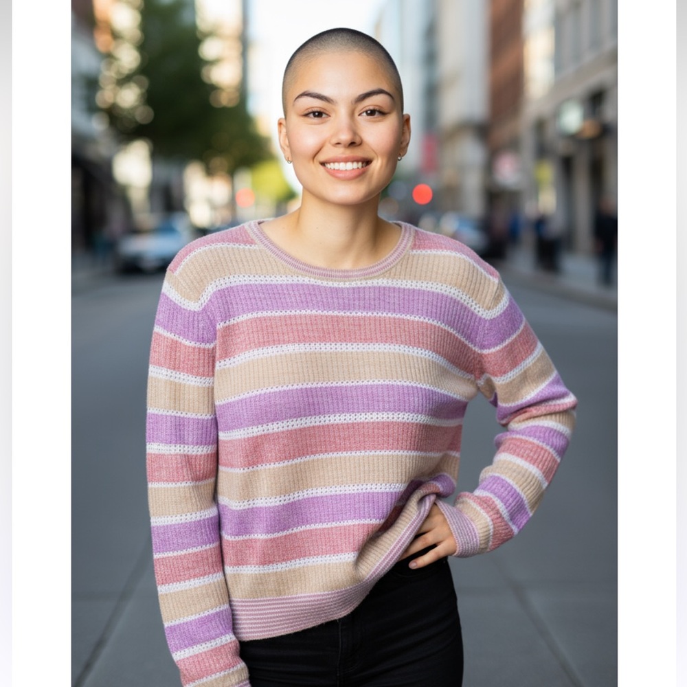 Veronica Beard Pastel Striped Sweater